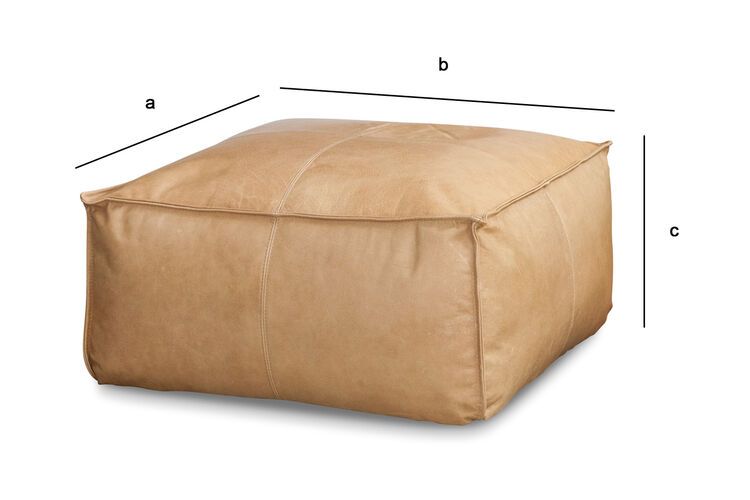 Product Dimensions Large Marsliden Leather Pouf