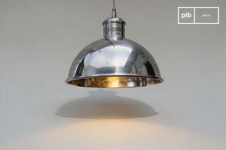Large metal suspension light Banker