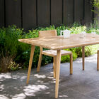 The table has a nice bevelled edge and compass legs.