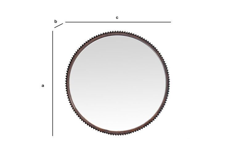 Product Dimensions Large round mirror Nathan