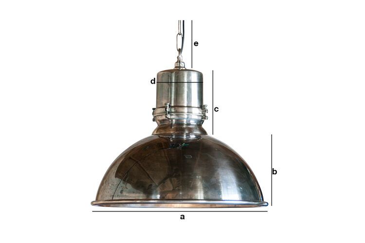 Product Dimensions Large silver metal pendant light Lynce