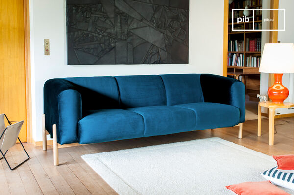 A 3 seater sofa with a Scandinavian essence, perfect for a colorful touch