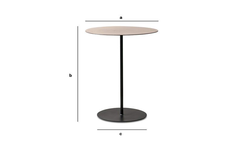 Product Dimensions Large round side table Xylème