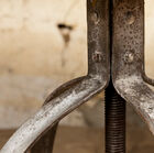 The beautiful finish of the base is slightly oxidized grey.