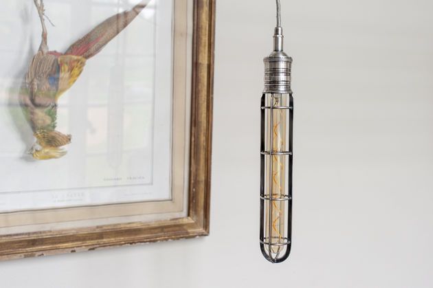 Long metal pendant light Lava