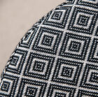 Elegant black and white weaving with geometric patterns.