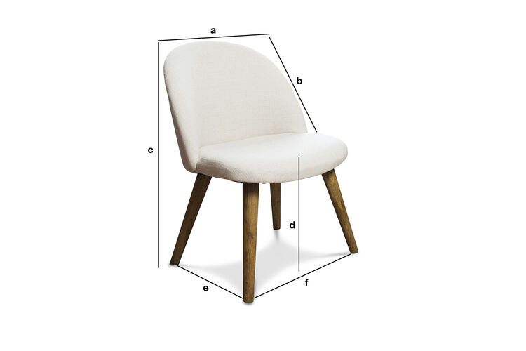 Product Dimensions Lear cream chair