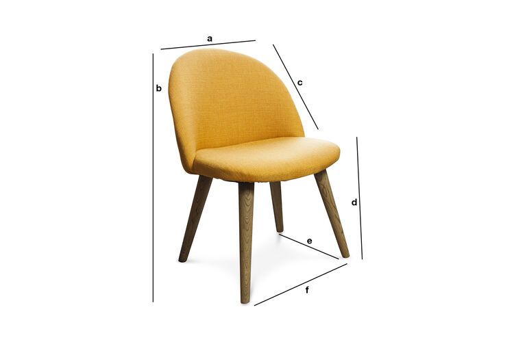 Product Dimensions Lear mustard chair