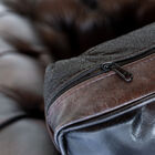 A seat with removable covers and feather filling