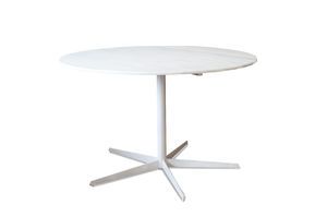 Round white marble table Lemvig