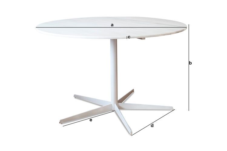 Product Dimensions Round white marble table Lemvig