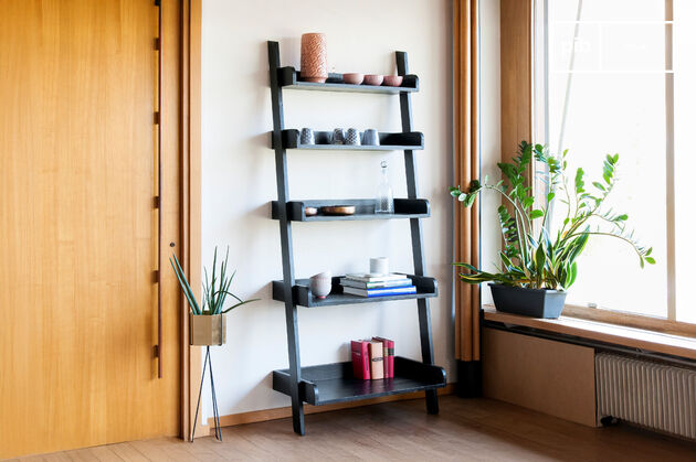 Libreria in legno nero Bellevue