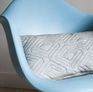 Elegant rectangular light grey cushion.