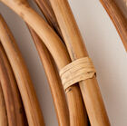 The beautiful structure is made of hand assembled rattan.