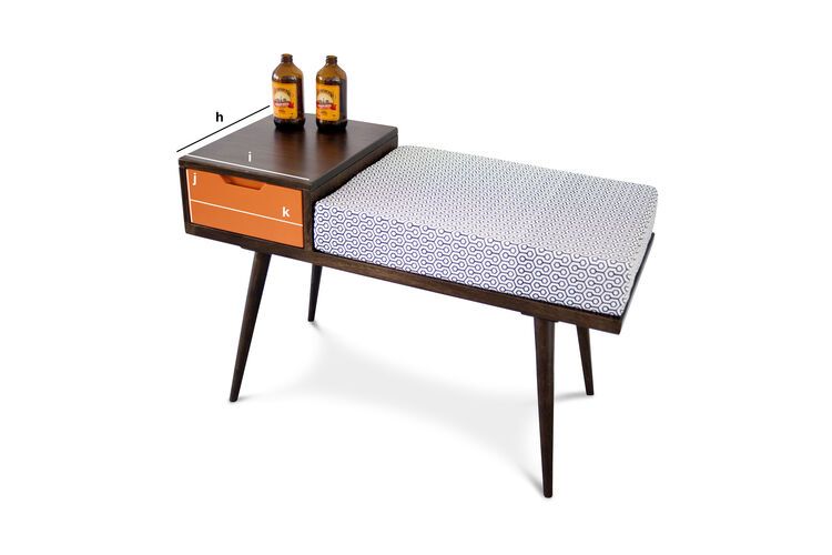 Product Dimensions Londress bench drawer