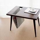 Table with compass legs and solid varnished rosewood.