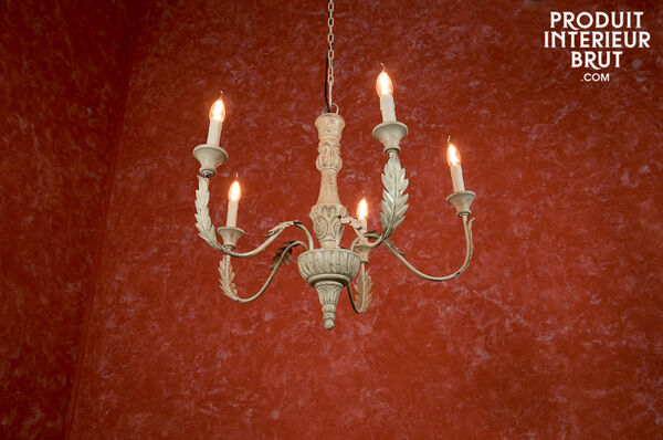 Un lustre à 5 branches façon \