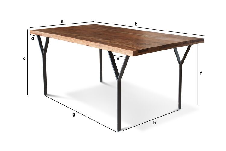 Productafmetingen Mabillon eettafel