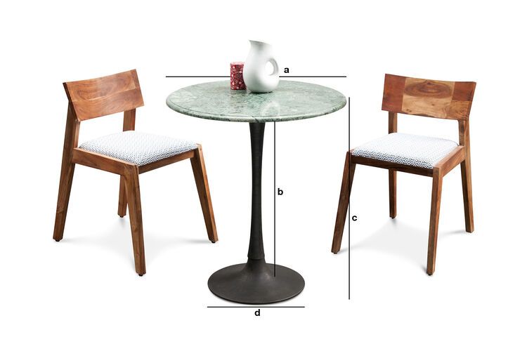 Productafmetingen Marble eettafel