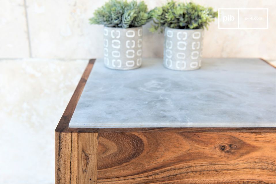 De tafel heeft een zeer verfijnde esthetiek.