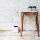 Elegant square sofa side table.