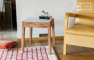 Marmori vierkante bijzettafel