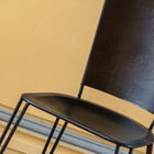 The Matteo metal chair combines robust and well crafted materials and design innovations