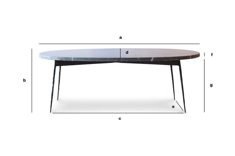 Product Dimensions Green marble coffee table Maybury