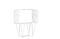 Miniatura Mesa auxiliar de metal blanco Andover Clipped