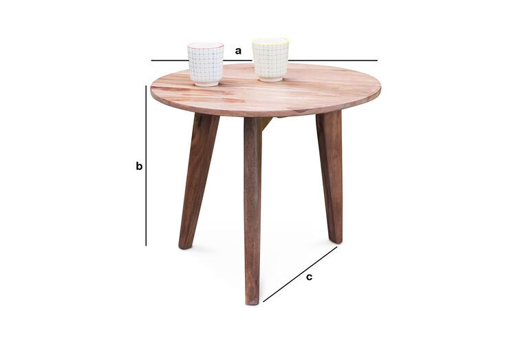 Dimensiones del producto Mesa auxiliar Ascënt