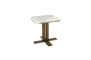 Mesa auxiliar de mármol blanco Carrera