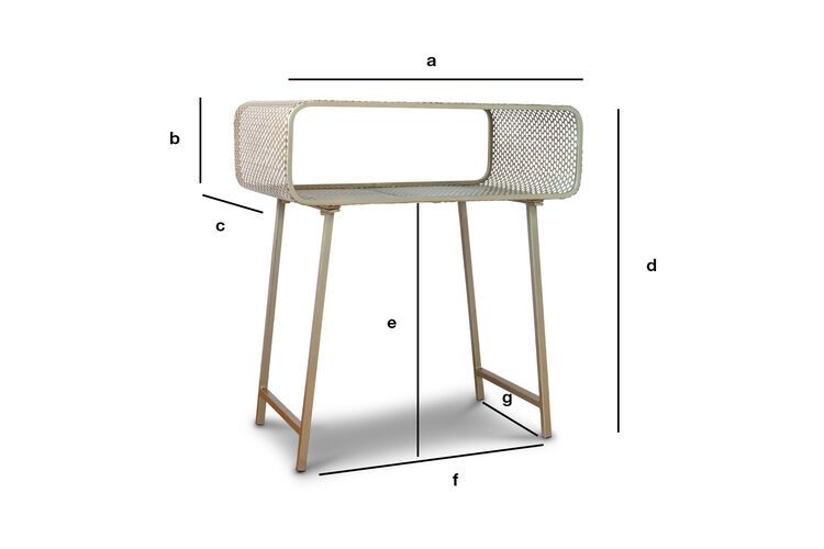 Dimensiones del producto Mesa auxiliar dorada Enni