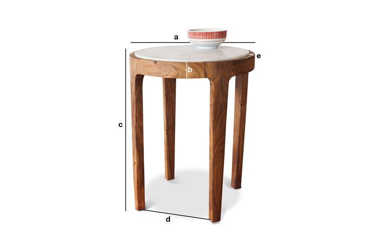 Dimensiones del producto Mesa auxiliar Marmori