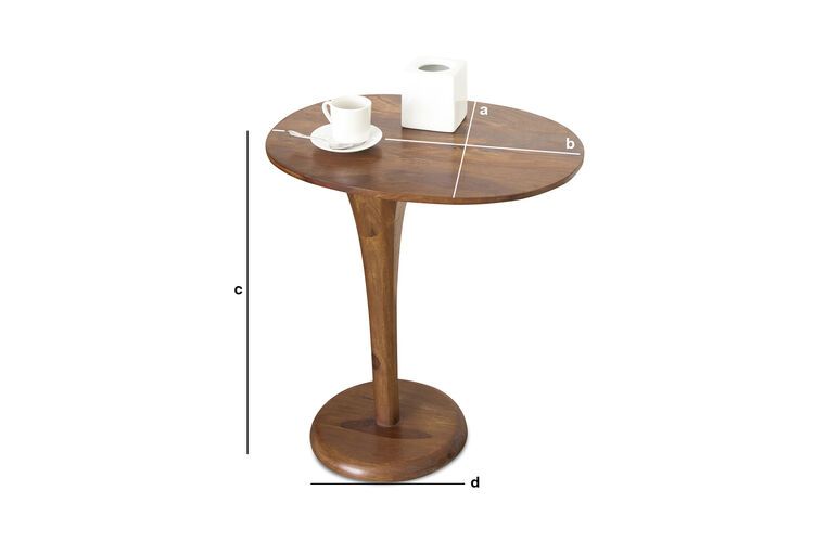 Dimensiones del producto Mesa auxiliar monopie Piwy