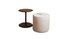 Miniatura Mesa auxiliar de madera con puff Victor Clipped