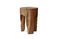 Miniatura Mesa auxiliar de madera maciza Runkö Clipped
