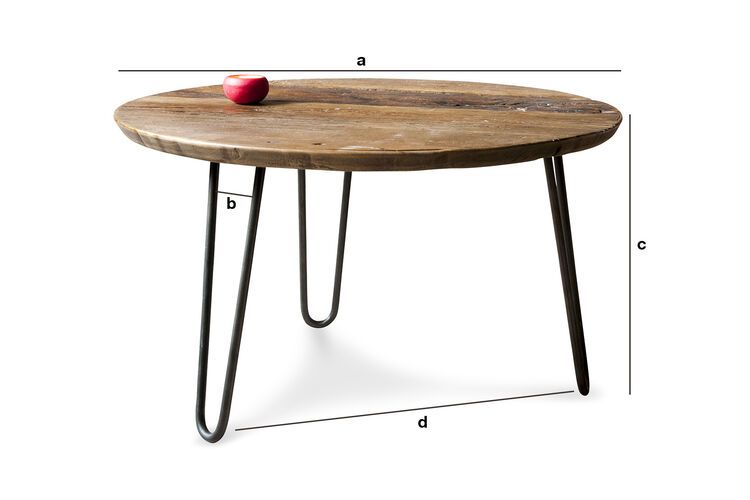 Dimensiones del producto Mesa de centro Club