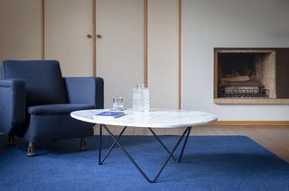 Mesa de centro de mármol blanco Trivisan