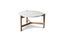 Miniatura Mesa de centro de mármol blanco Västra Clipped