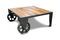 Miniatura Mesa de centro de madera Railway Clipped