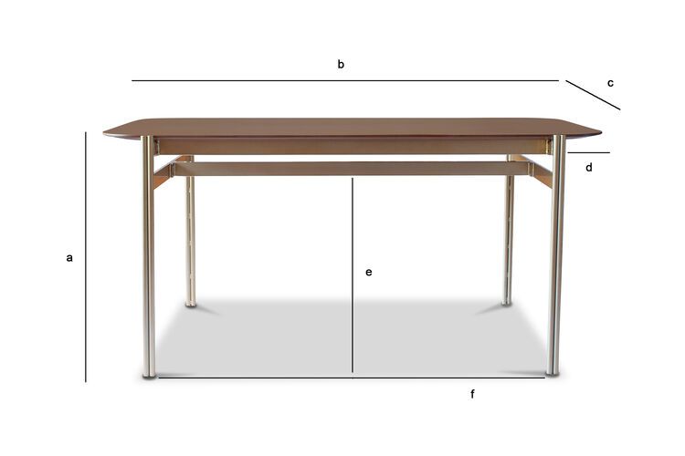 Dimensiones del producto Mesa de comedor de madera oscura Aurora