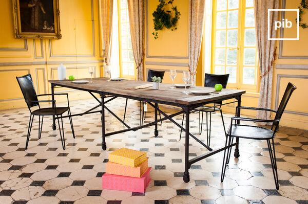 Mesa de comedor industrial