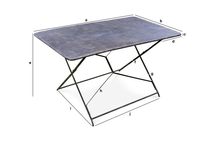 Dimensiones del producto Mesa de jardín Compiègne