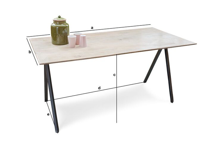 Dimensiones del producto Mesa Jetson