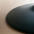 Round and very stable base in black metal.