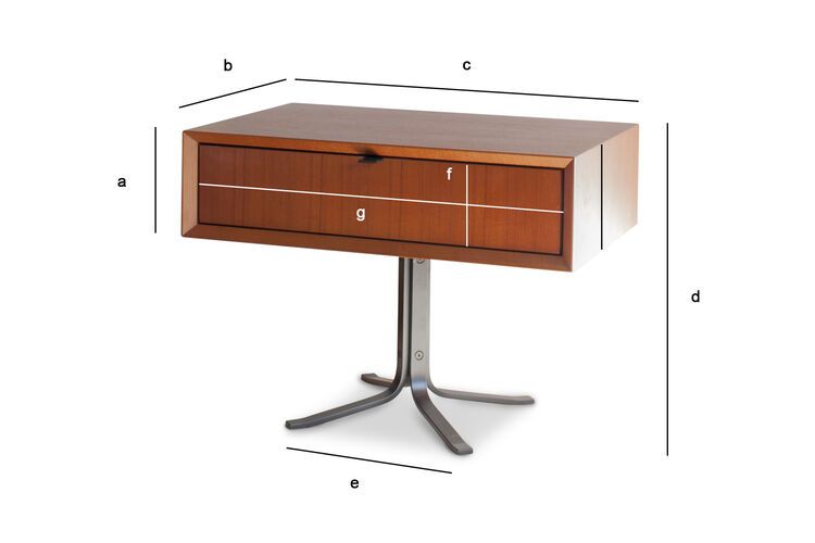 Dimensiones del producto Mesa de noche con cajón Lathen