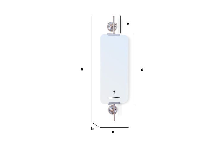 Produktdimensionen Messing Dreh-Wandspiegel Robin