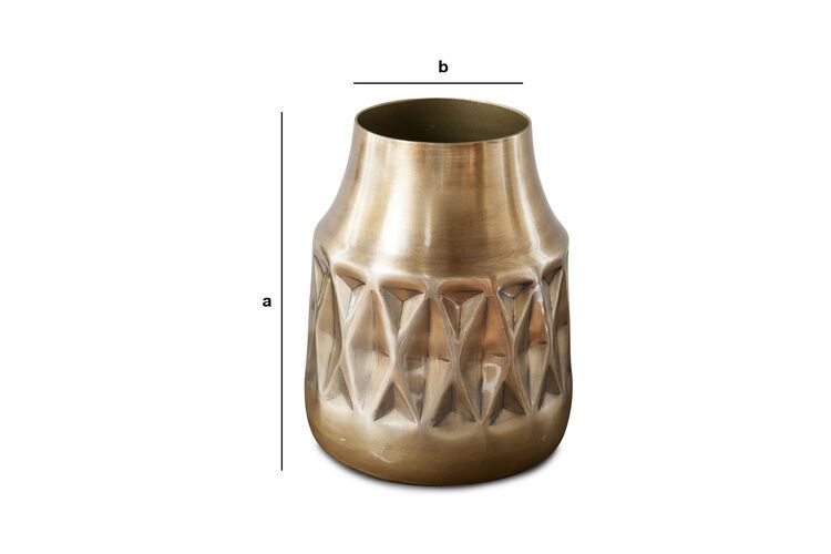 Produktdimensionen Messingvase Layti