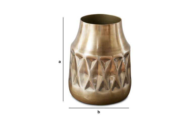 Produktdimensionen Messingvase Layti