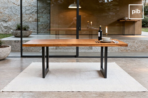 Metal and wood tables